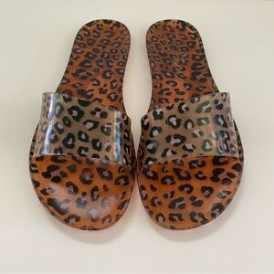 Anthropologie X Matisse jelly animal print sandals